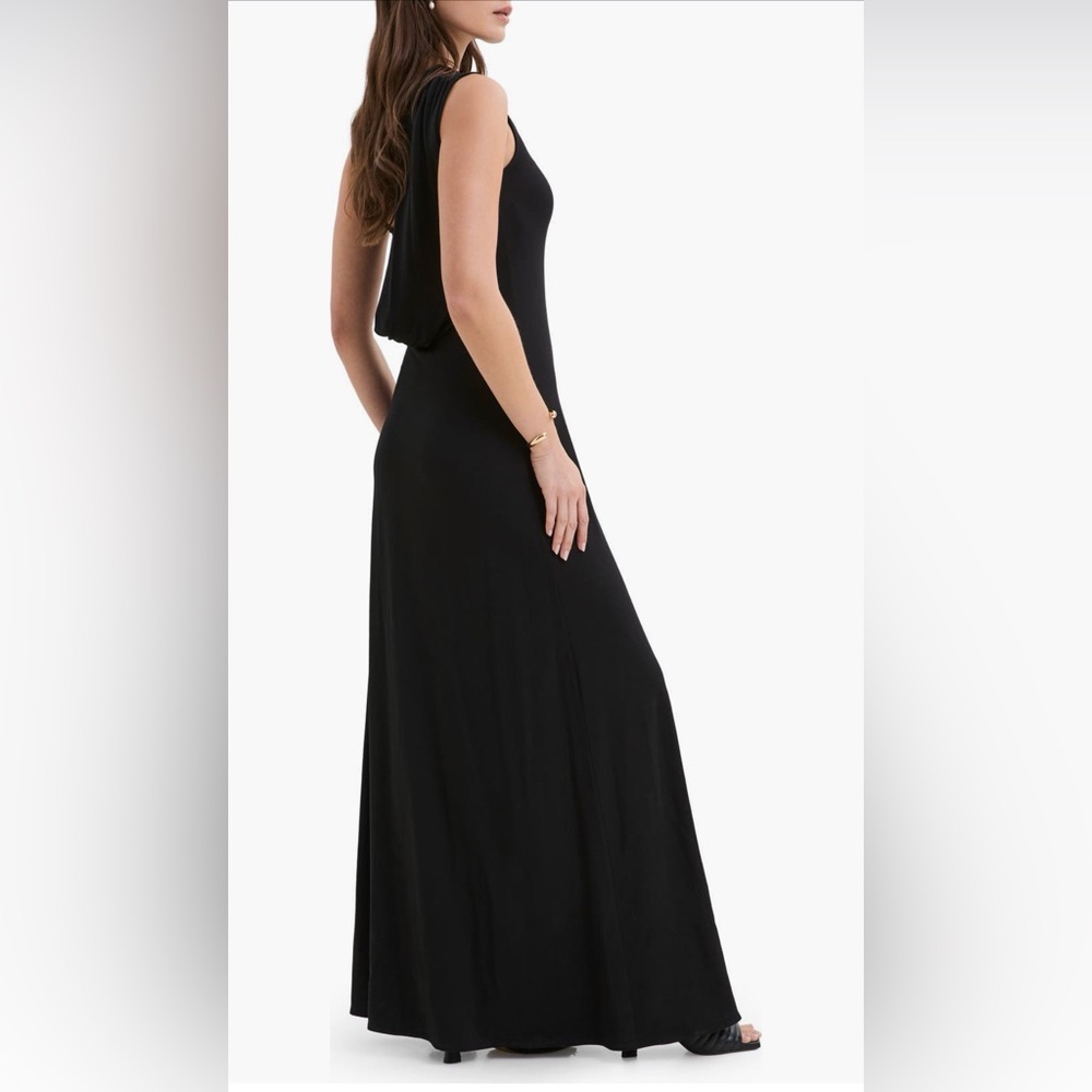 Marcella Laurel Sleeveless Black Maxi Dress Large NWT lots of stretch!